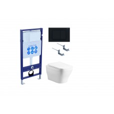 Комплект инсталляции с подвесным унитазом AQUATEK с сиденьем и кнопкой SET AQUATEK АМАДЕО cm-012 4в1 Комплект инсталляции с подвесным унитазом AQUATEK с сиденьем и кнопкой SET AQUATEK АМАДЕО cm-012 4в1